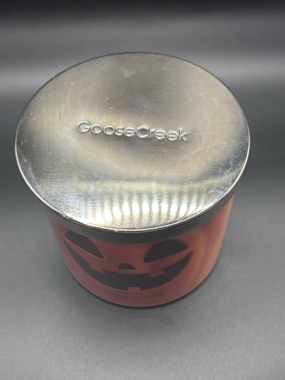 Goose Creek Pumpkin Carving 3 Wick Jar Candle 14.5 oz Halloween Jack-o’-lantern - Picture 3 of 14
